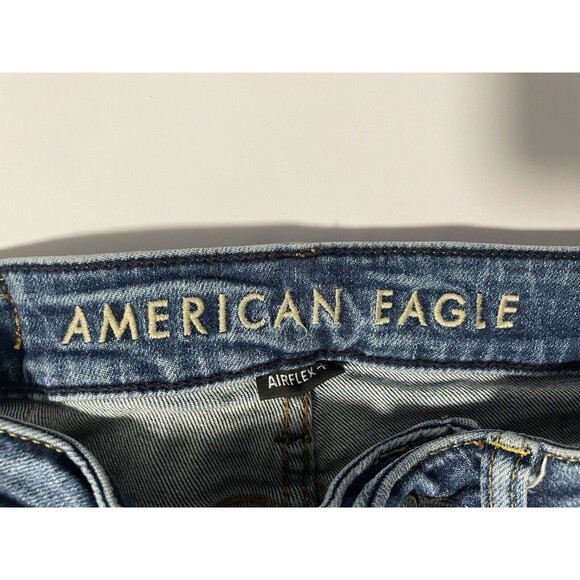 American Eagle Airflex+ Skinny Jeans 29x30 Medium Blue - Picture 11 of 13